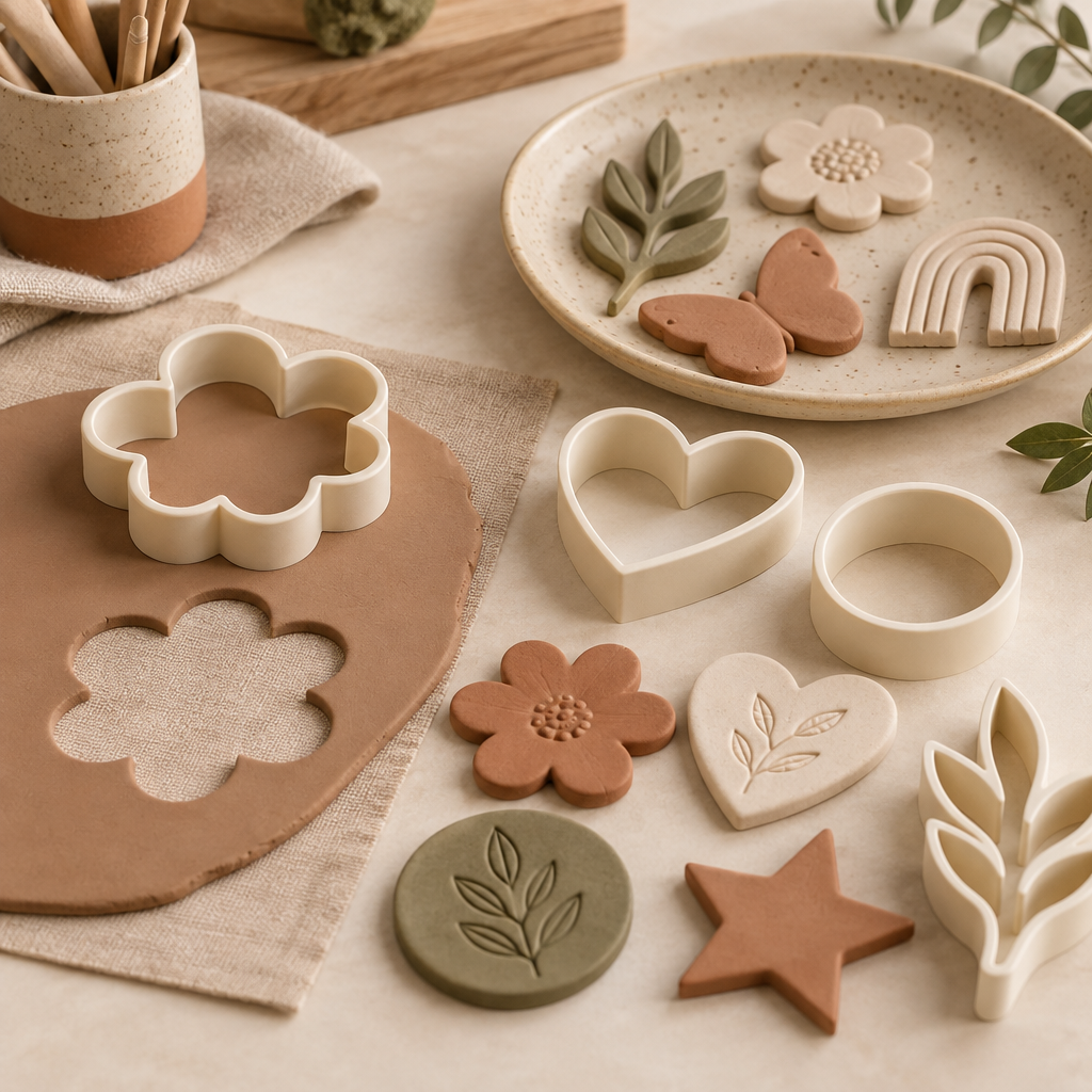 Molde cortador para artesanato, ideal para argila, biscuit, gesso, fondant, massa de modelar e outros materiais maleáveis.