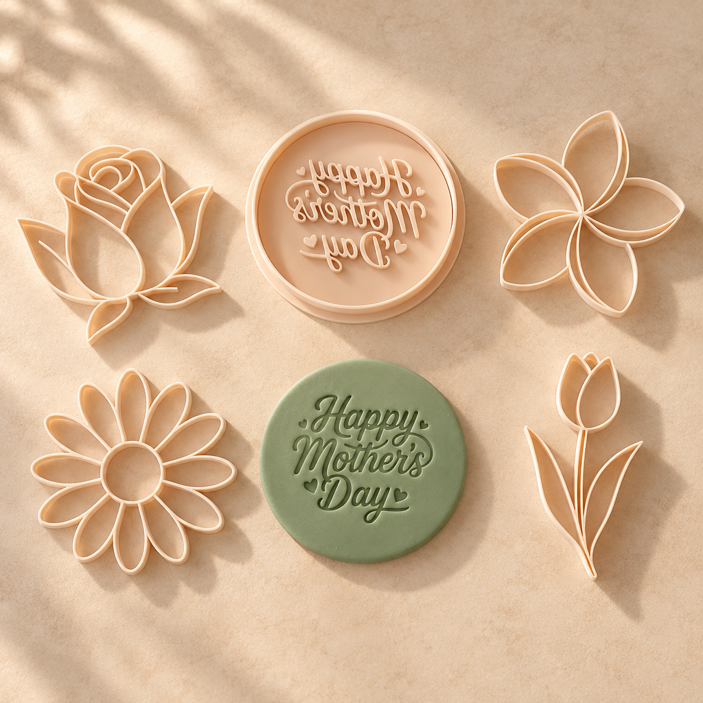 Molde Cortador Floral — molde para cerâmica em PLA
