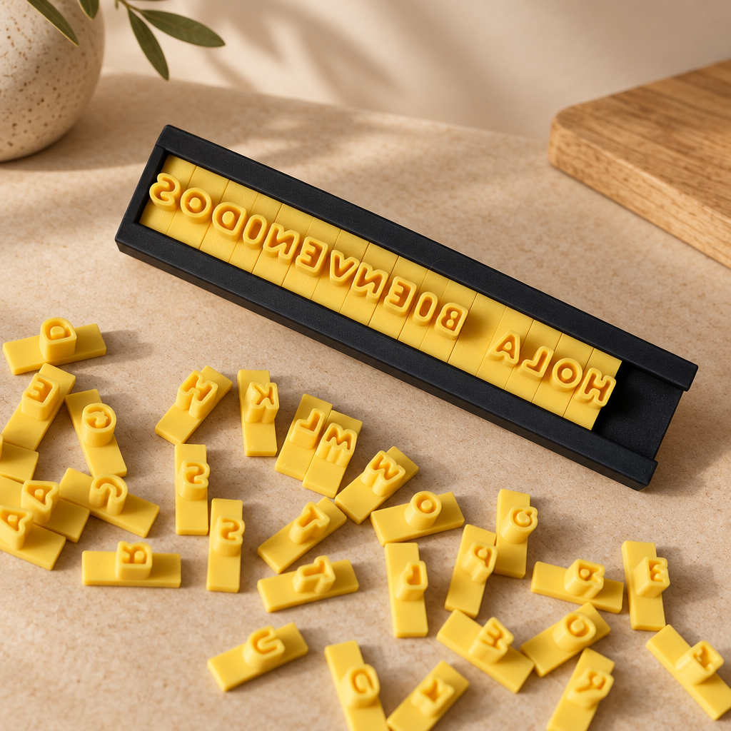 Molde Letras Ocas - Branco — molde para cerâmica em PLA
