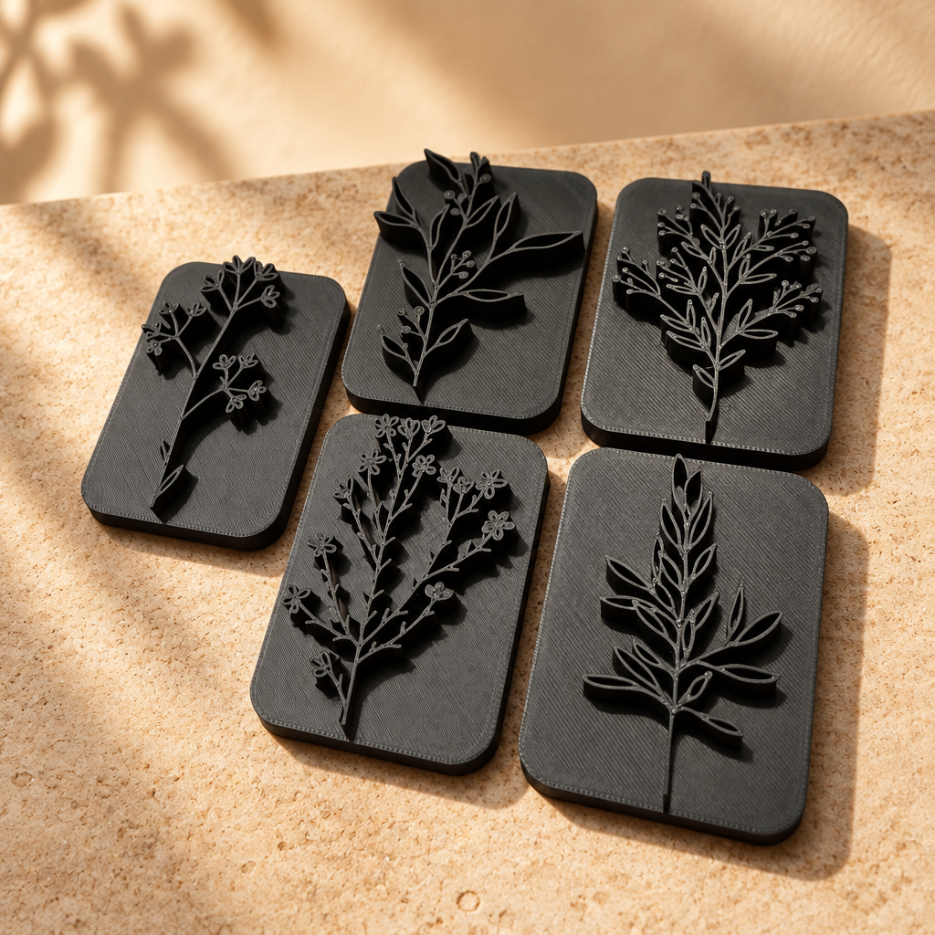 Molde Carimbo Floral — molde para cerâmica em PLA