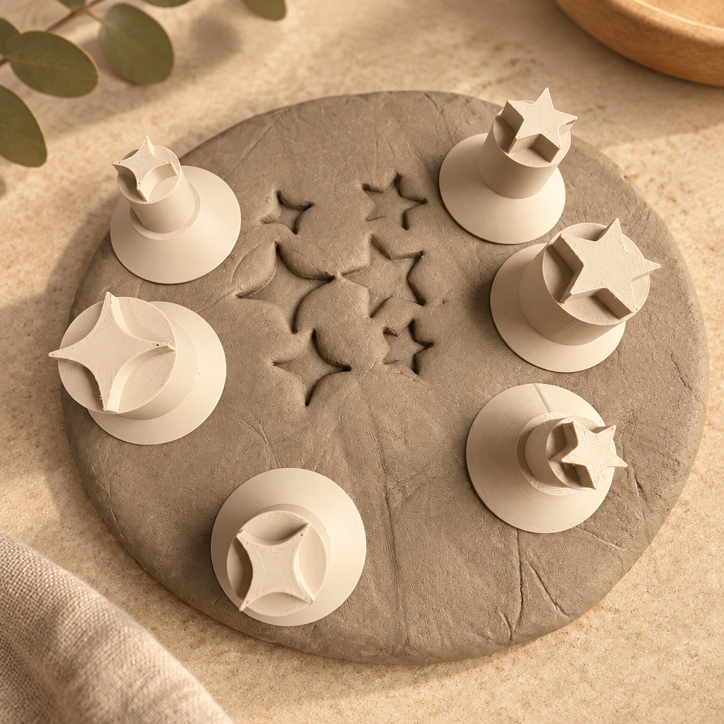 Molde Carimbo Decorativo — molde para cerâmica em PLA