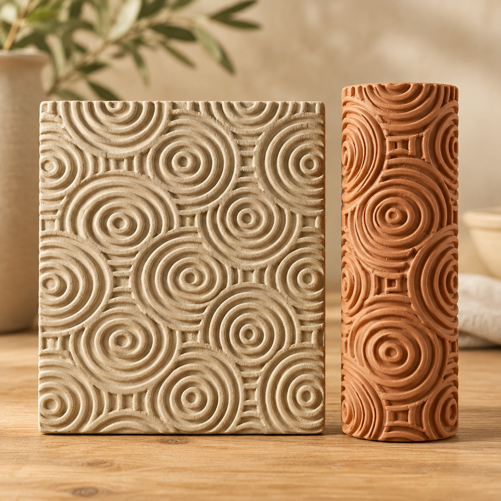 Molde Rolo Circular — molde para cerâmica em PLA